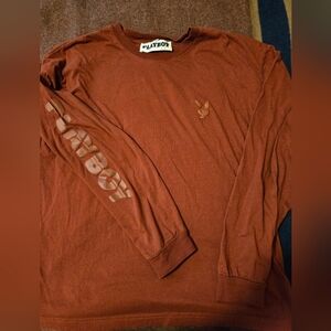 Playboy By Pacsun Men's Large Shirt In Brick Red